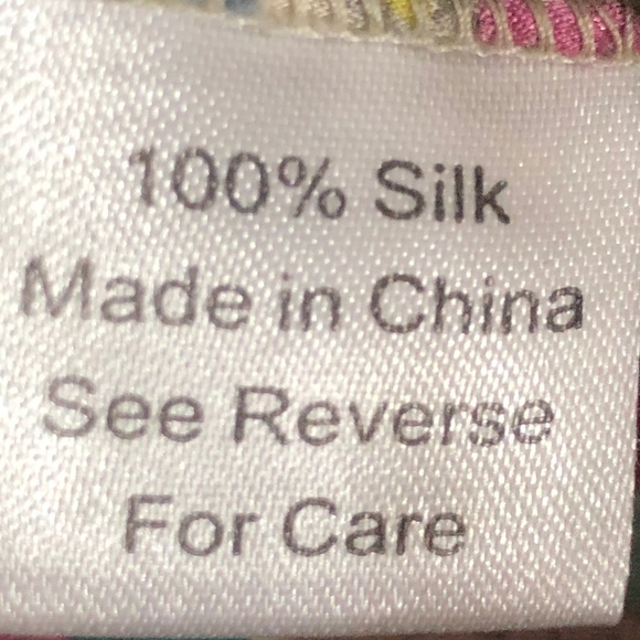 PARKER 100% silk abstract floral pattern size xs - Picture 9 of 9